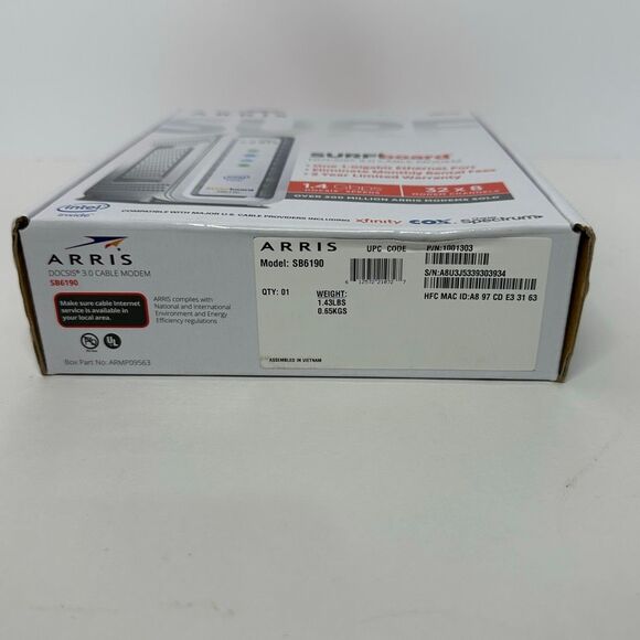 Arris SURFboard SB6190 DOCSIS 3.0 Cable Modem - Picture 6 of 12